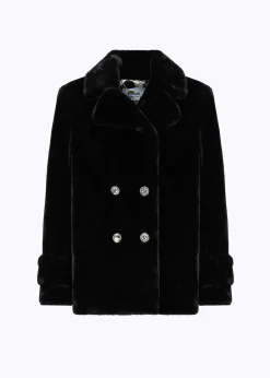 FAUX FUR CROPPED COAT