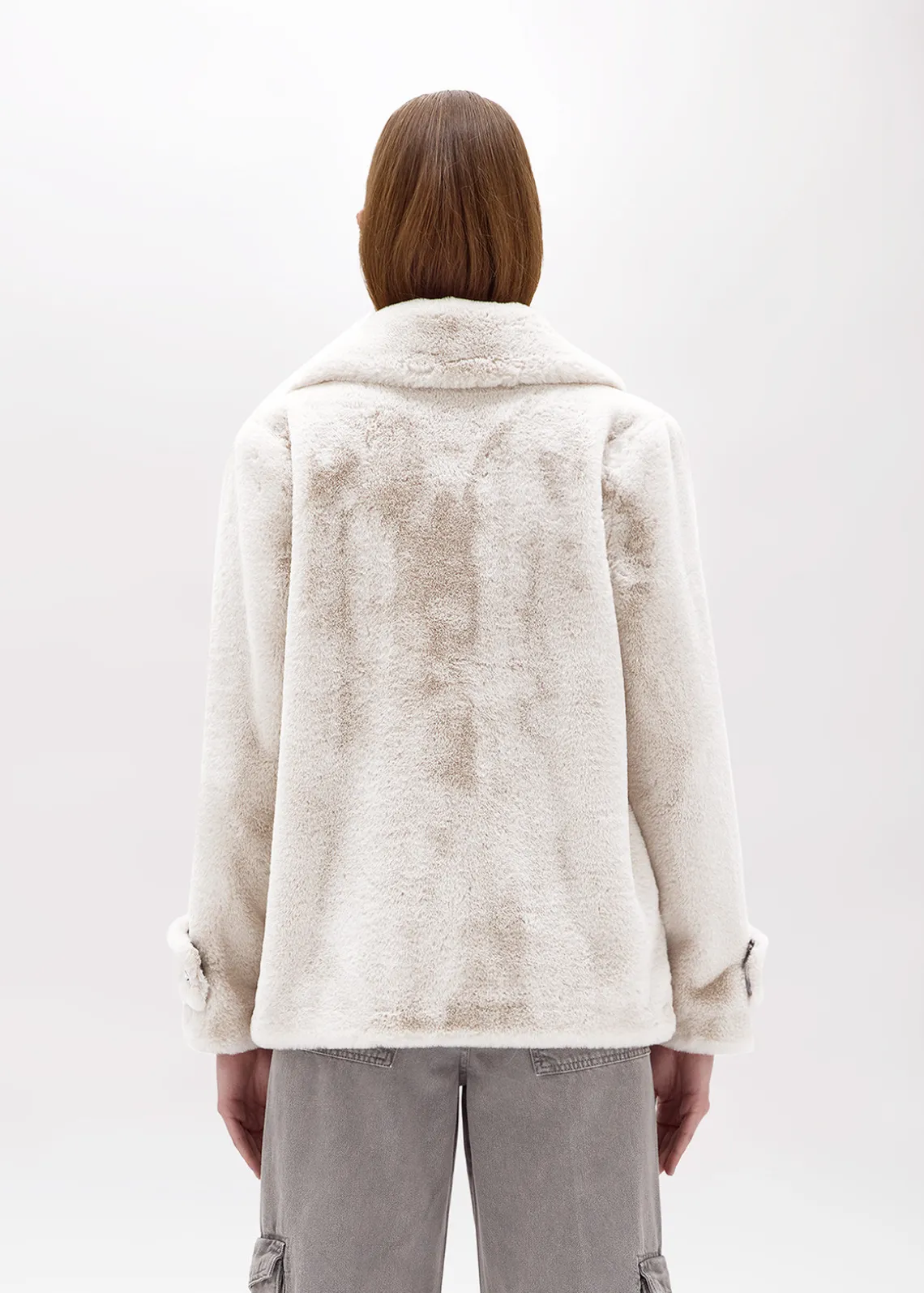 FAUX FUR CROPPED COAT