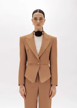 FITTED JACKET IN STRETCH CRÊPE