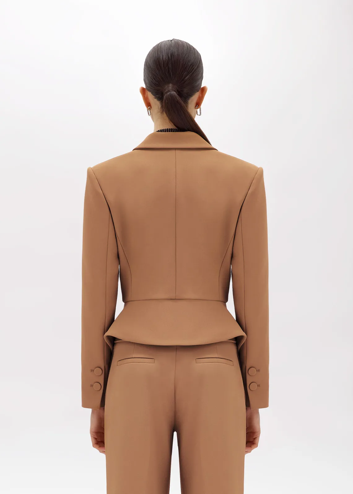 FITTED JACKET IN STRETCH CRÊPE