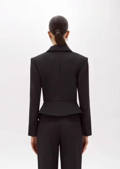 FITTED JACKET IN STRETCH CRÊPE
