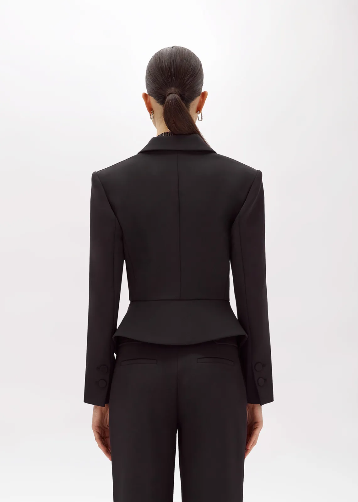 FITTED JACKET IN STRETCH CRÊPE