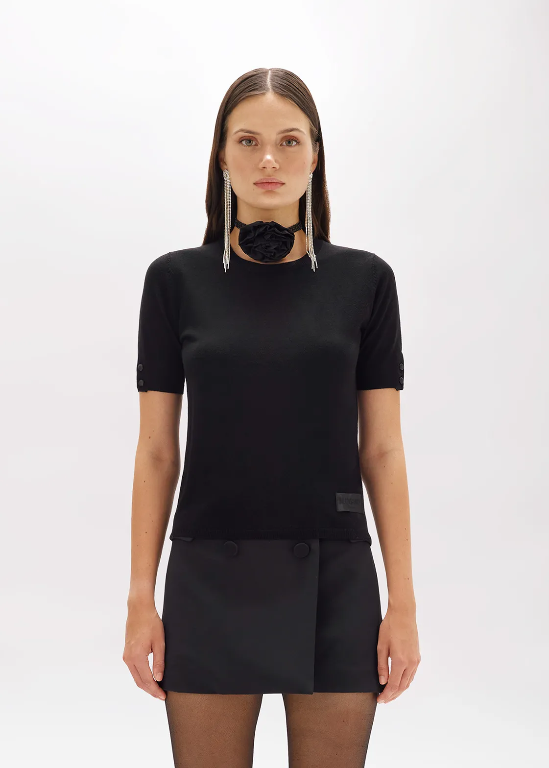 FITTED SWEATER IN VISCOSE BLEND