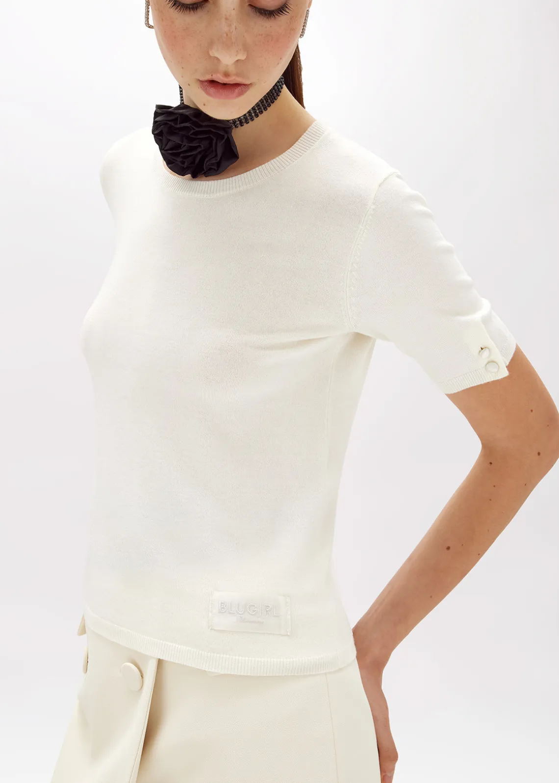 FITTED SWEATER IN VISCOSE BLEND