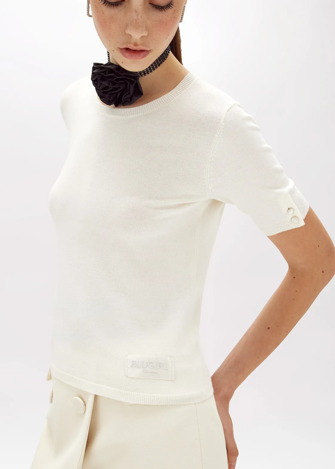 FITTED SWEATER IN VISCOSE BLEND