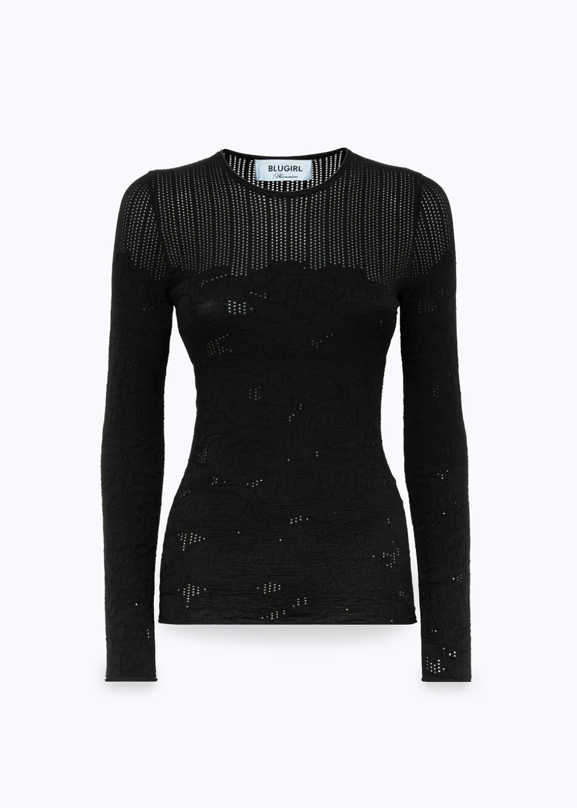 FITTED SWEATER WITH FLORAL PATTERN