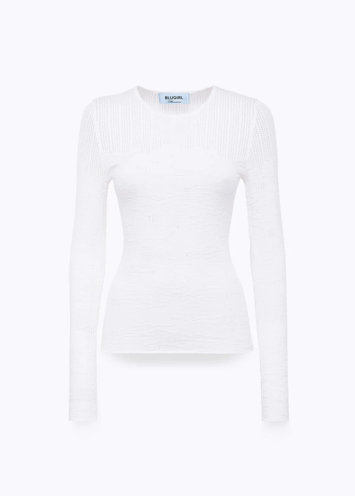 FITTED SWEATER WITH FLORAL PATTERN