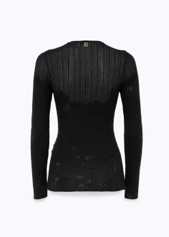 FITTED SWEATER WITH FLORAL PATTERN