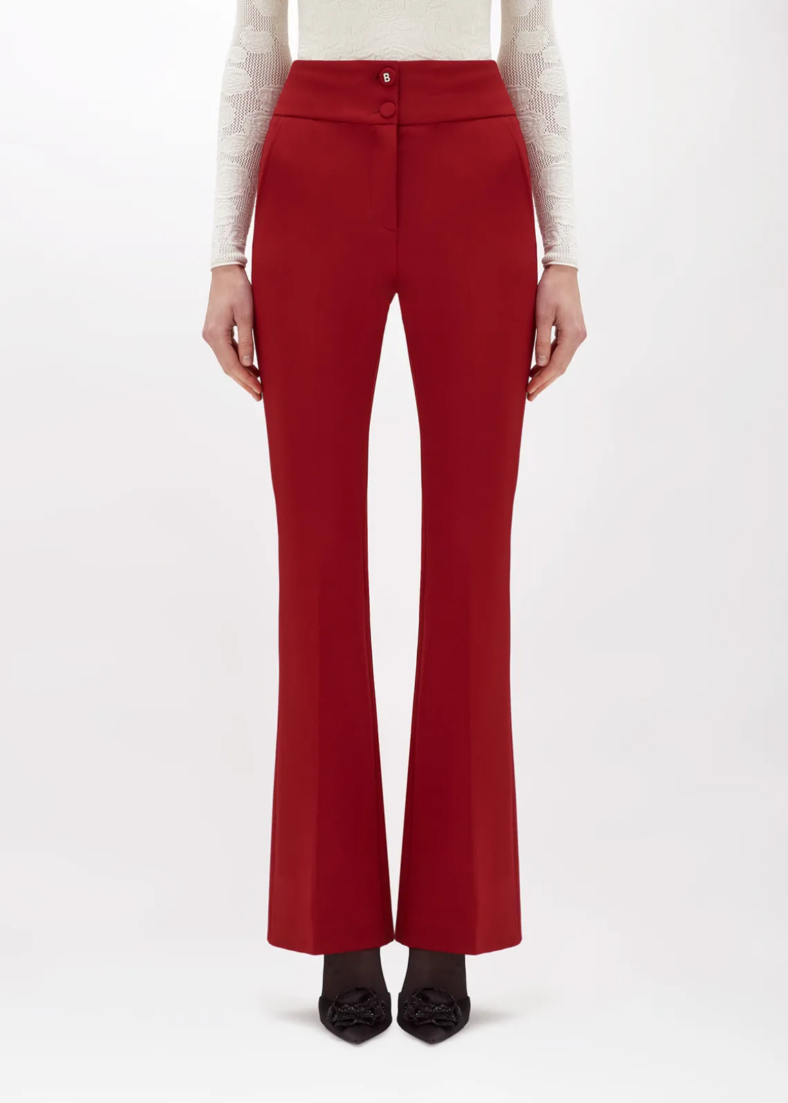 FLARE PANTS IN STRETCH CRÊPE