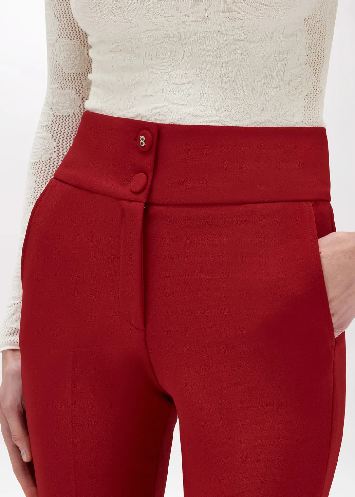 FLARE PANTS IN STRETCH CRÊPE