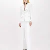 Flared pants in stretch crêpe