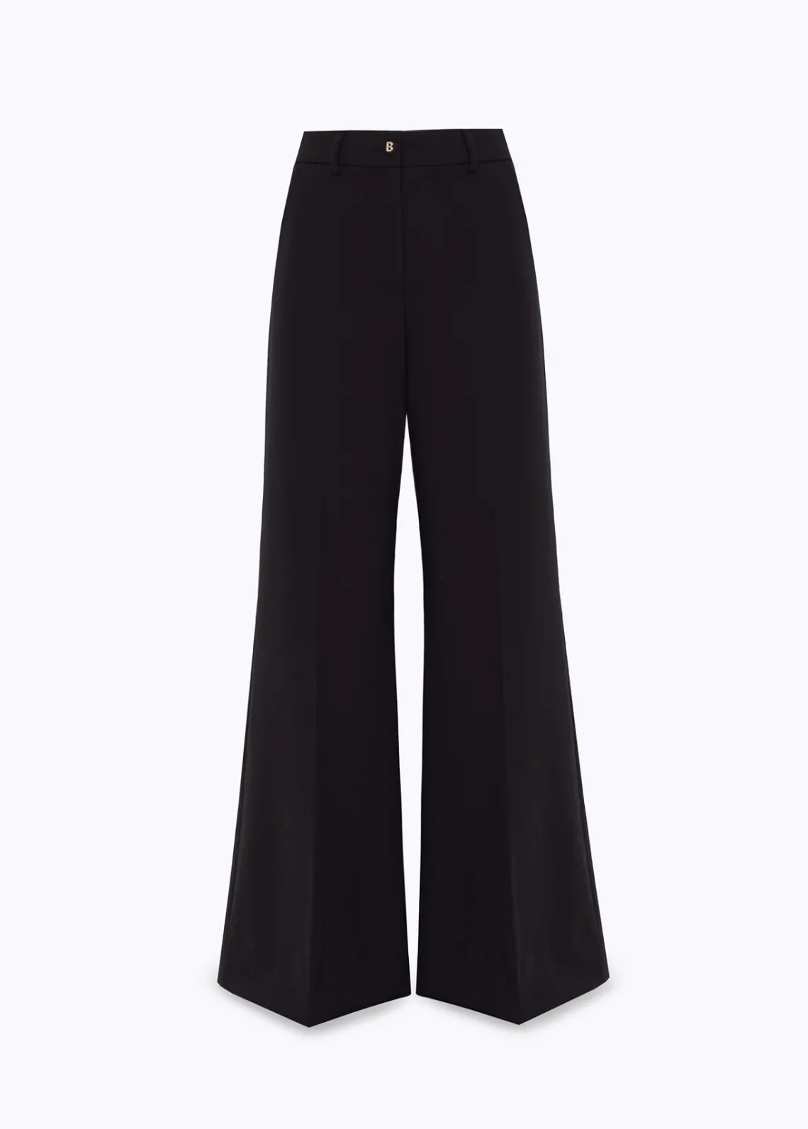 Flared pants in stretch crêpe