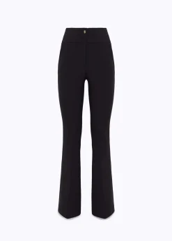 Flared pants in stretch crêpe