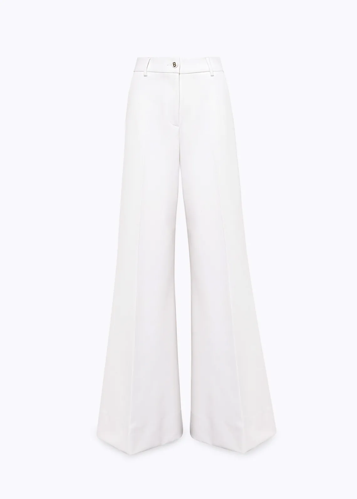 Flared pants in stretch crêpe