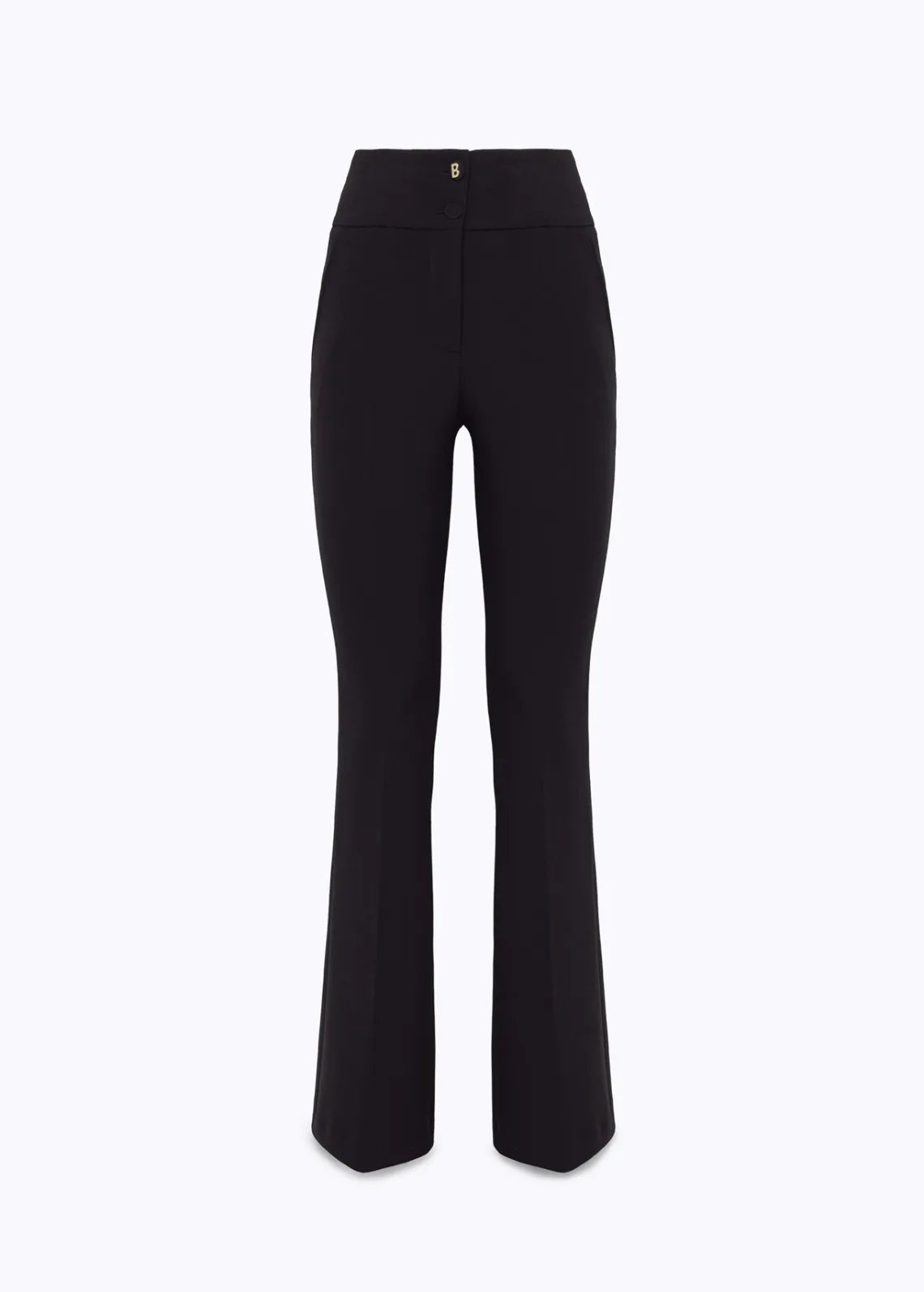 Flared pants in stretch crêpe