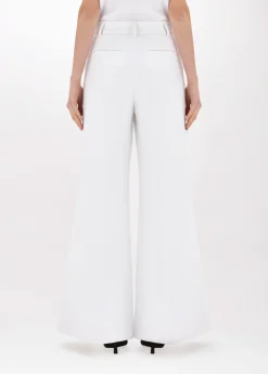 Flared pants in stretch crêpe