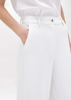 Flared pants in stretch crêpe