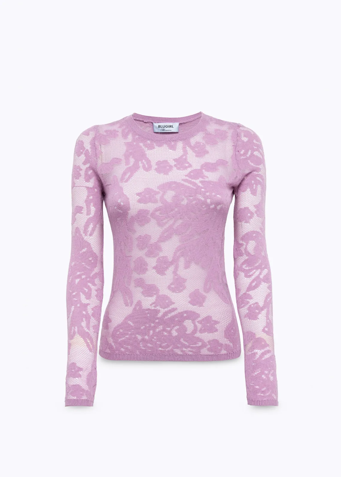 Floral print viscose sweater