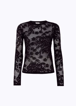 Floral print viscose sweater