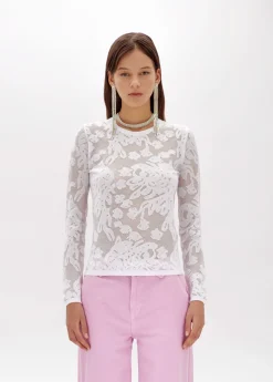 Floral print viscose sweater
