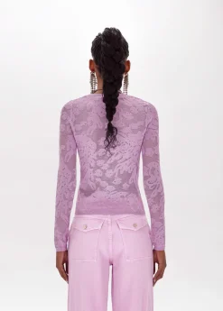 Floral print viscose sweater