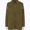 GABARDINE JACKET WITH EMBROIDERED PATCH