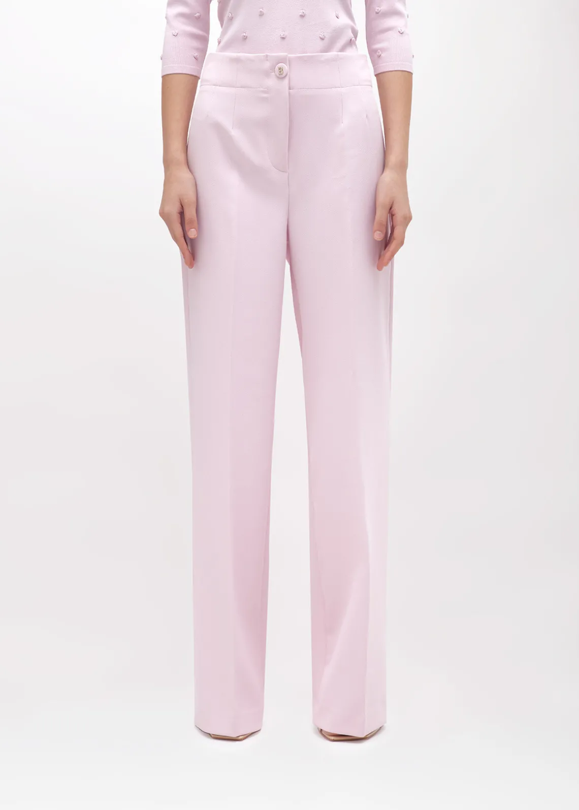 HIGH-WAIST PANTS IN LIGHT CRÊPE