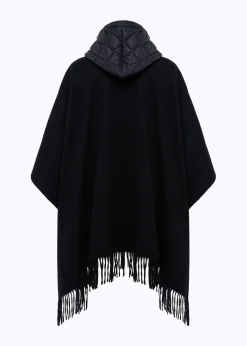 HOODED PONCHO IN WOOL
