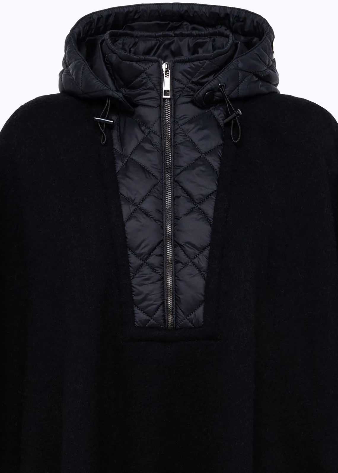 HOODED PONCHO IN WOOL