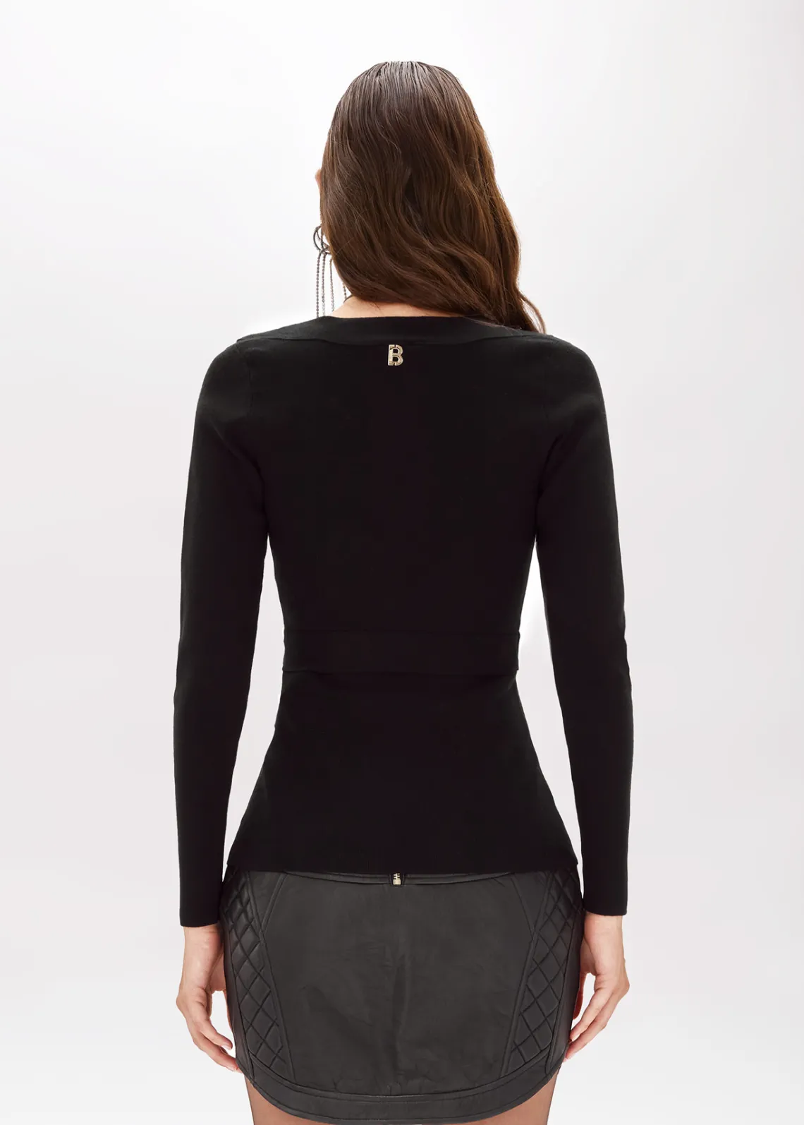 IN VISCOSE CROSSED SWEATER