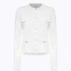 JACQUARD JACKET WITH ROSE DESIGN