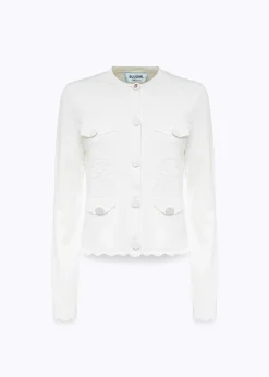 JACQUARD JACKET WITH ROSE DESIGN