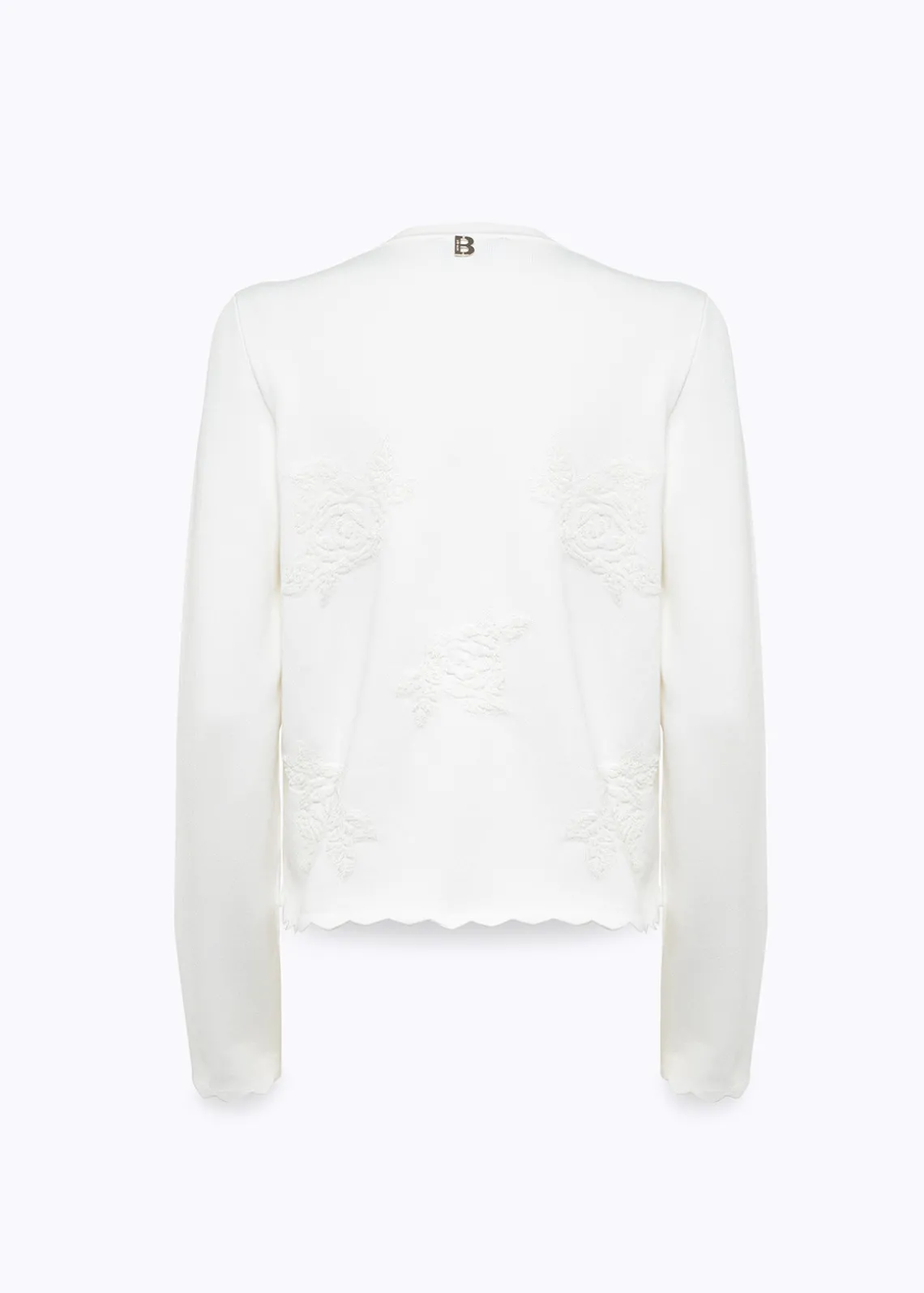 JACQUARD JACKET WITH ROSE DESIGN