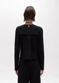 JACQUARD JACKET WITH ROSE DESIGN