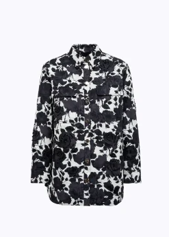 JACQUARD ROSE FIELD JACKET