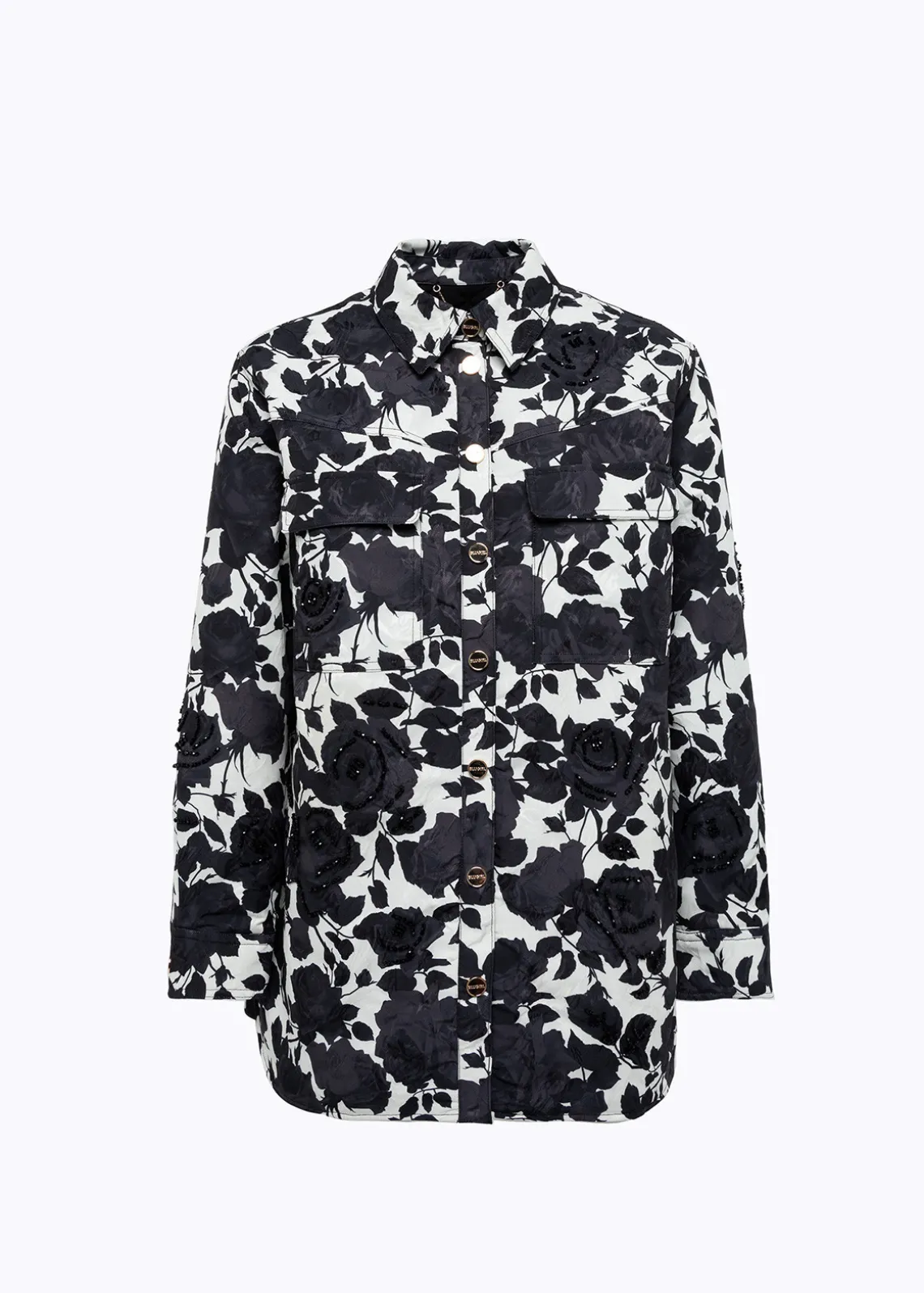 JACQUARD ROSE FIELD JACKET