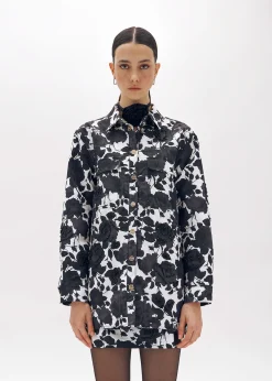JACQUARD ROSE FIELD JACKET