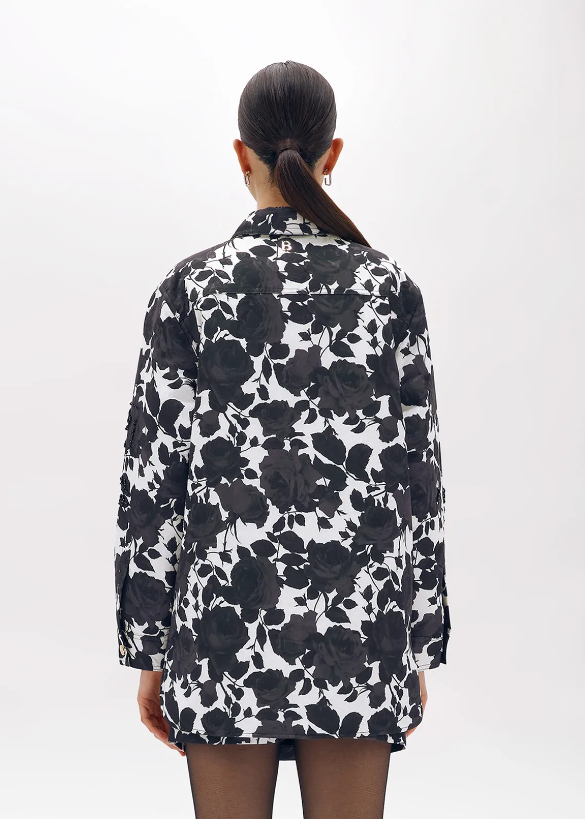 JACQUARD ROSE FIELD JACKET