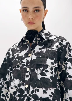 JACQUARD ROSE FIELD JACKET