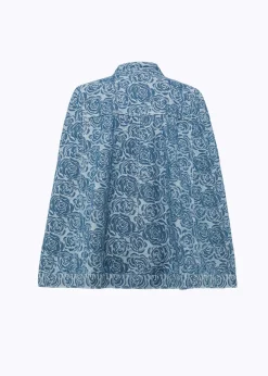 JACQUARD ROSE PRINT CAPE