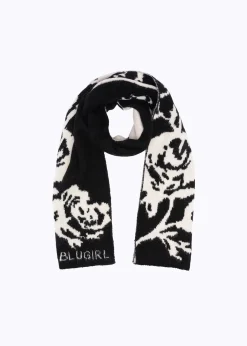 JACQUARD SCARF WITH ROSES
