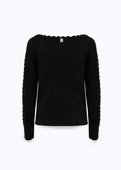 JACQUARD SWEATER WITH ROSE DESIGN