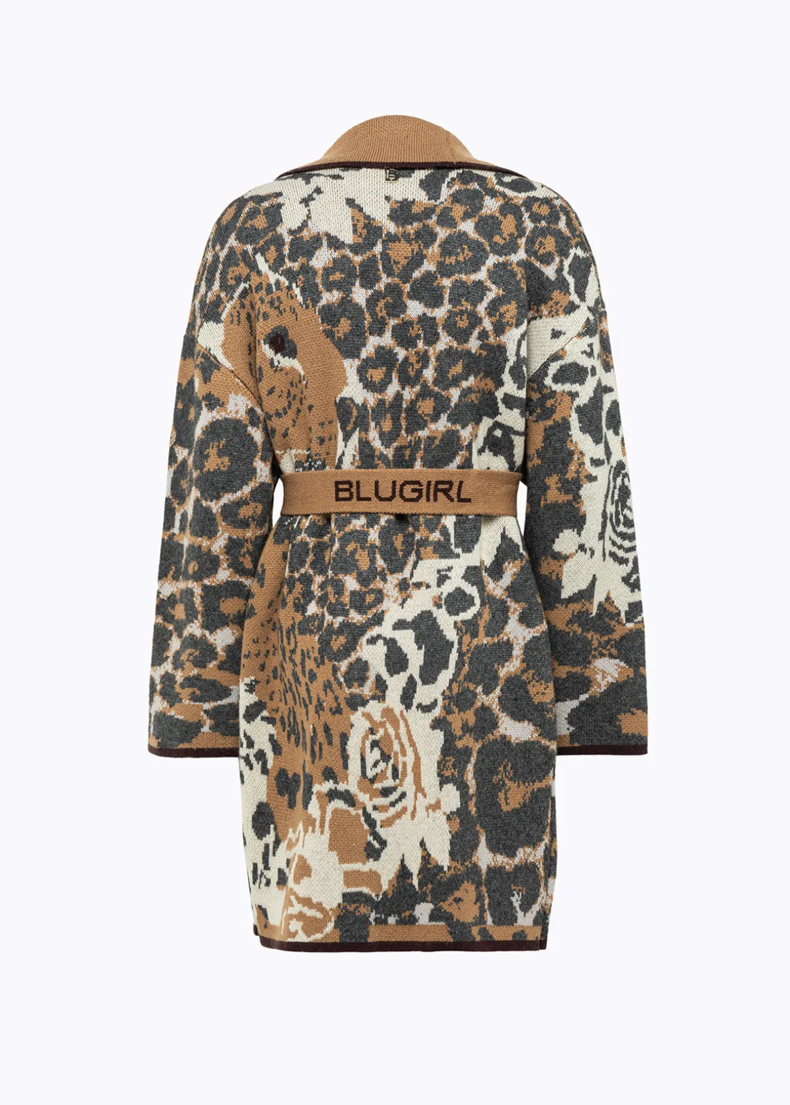 JACQUARD WOOL BLEND CARDIGAN