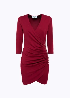 JERSEY DRESS WITH DRAPING