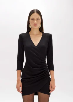 JERSEY DRESS WITH DRAPING