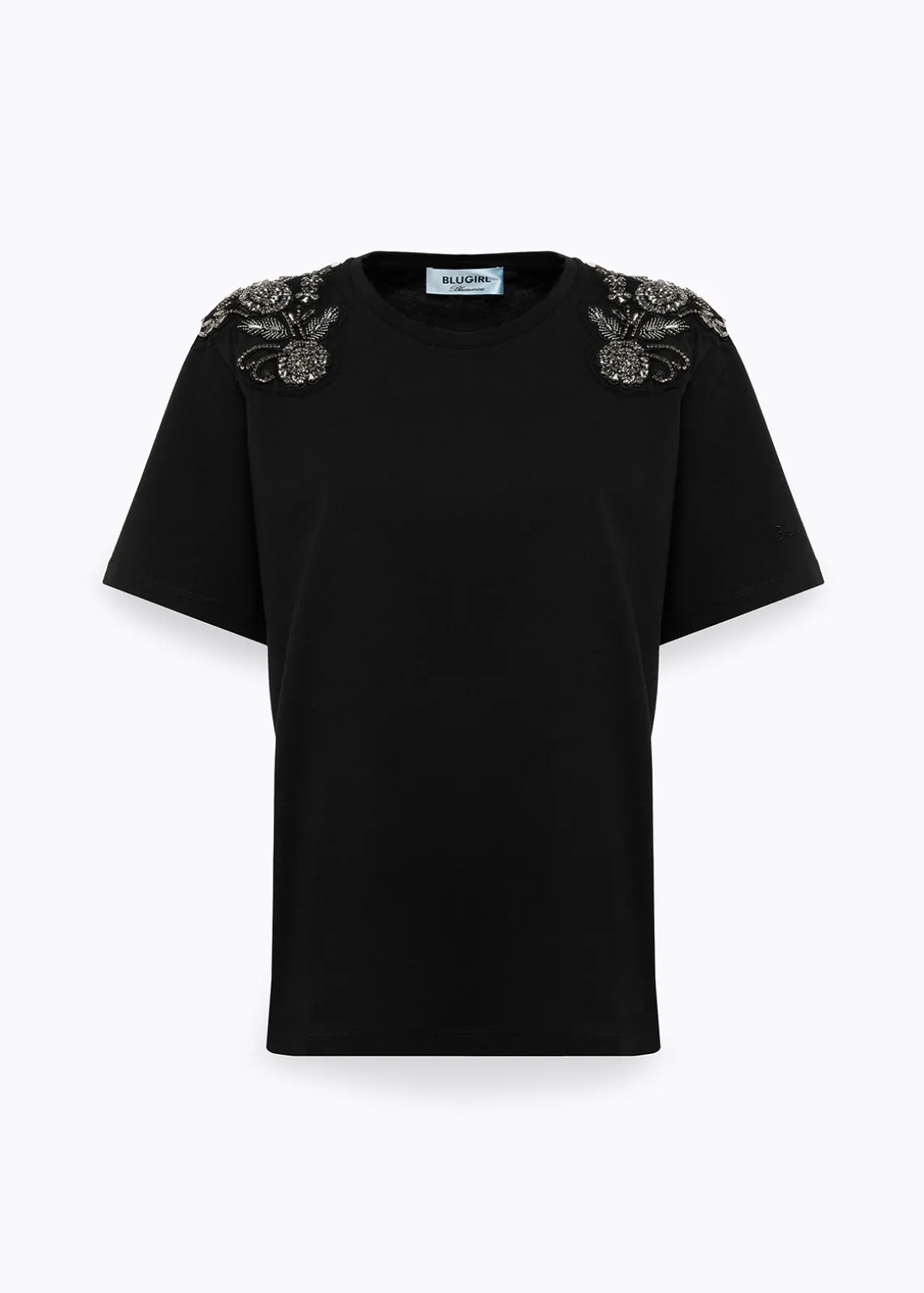 JERSEY T-SHIRT WITH FLORAL PATCH
