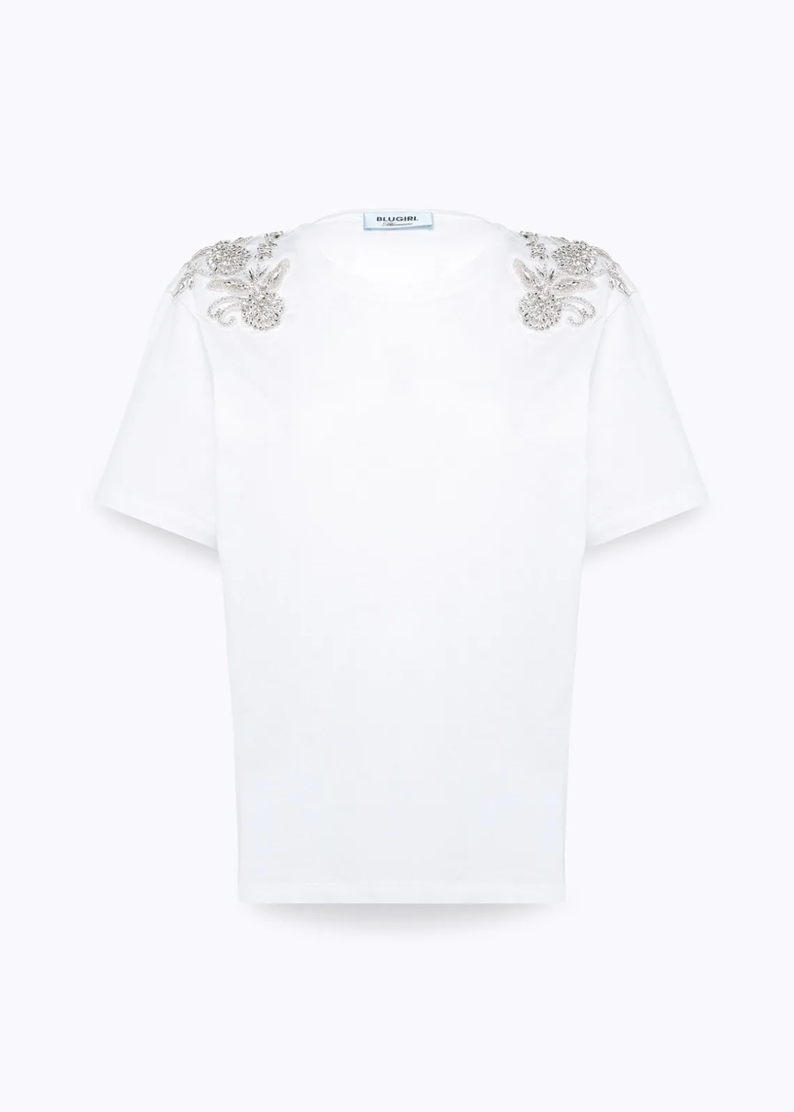 JERSEY T-SHIRT WITH FLORAL PATCH