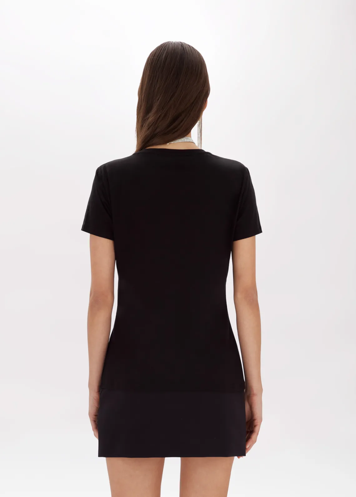 Jersey T-shirt with studs and logo