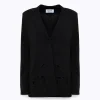 KNIT BLAZER WITH ROSE EMBROIDERY