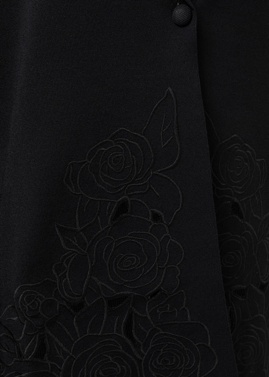 KNIT BLAZER WITH ROSE EMBROIDERY